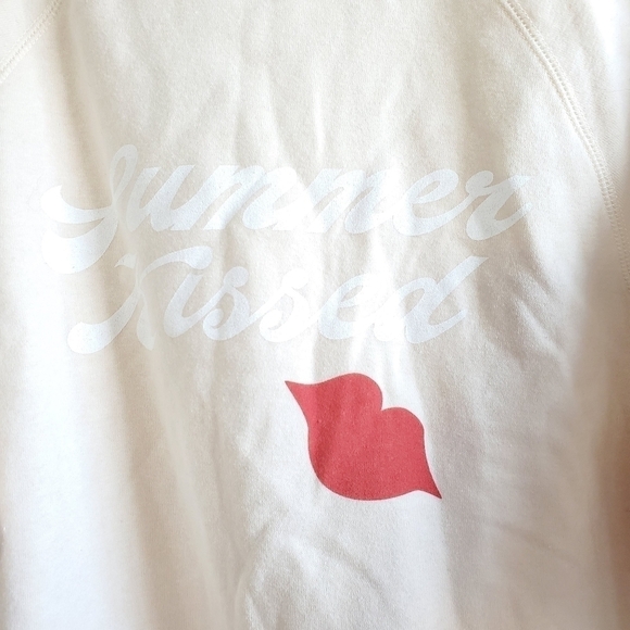 New Amuse Society Summer Kissed Pullover Cream Sweatshirt NWT Size Medium - Picture 8 of 11